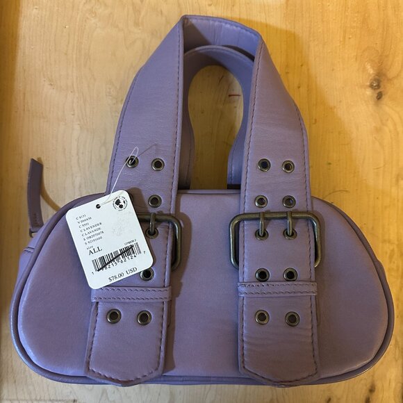 NWT Free People Say Yes Leather Bag Lilac - Picture 3 of 4